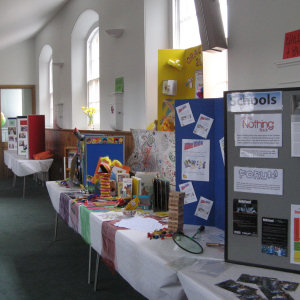 Displays along one side